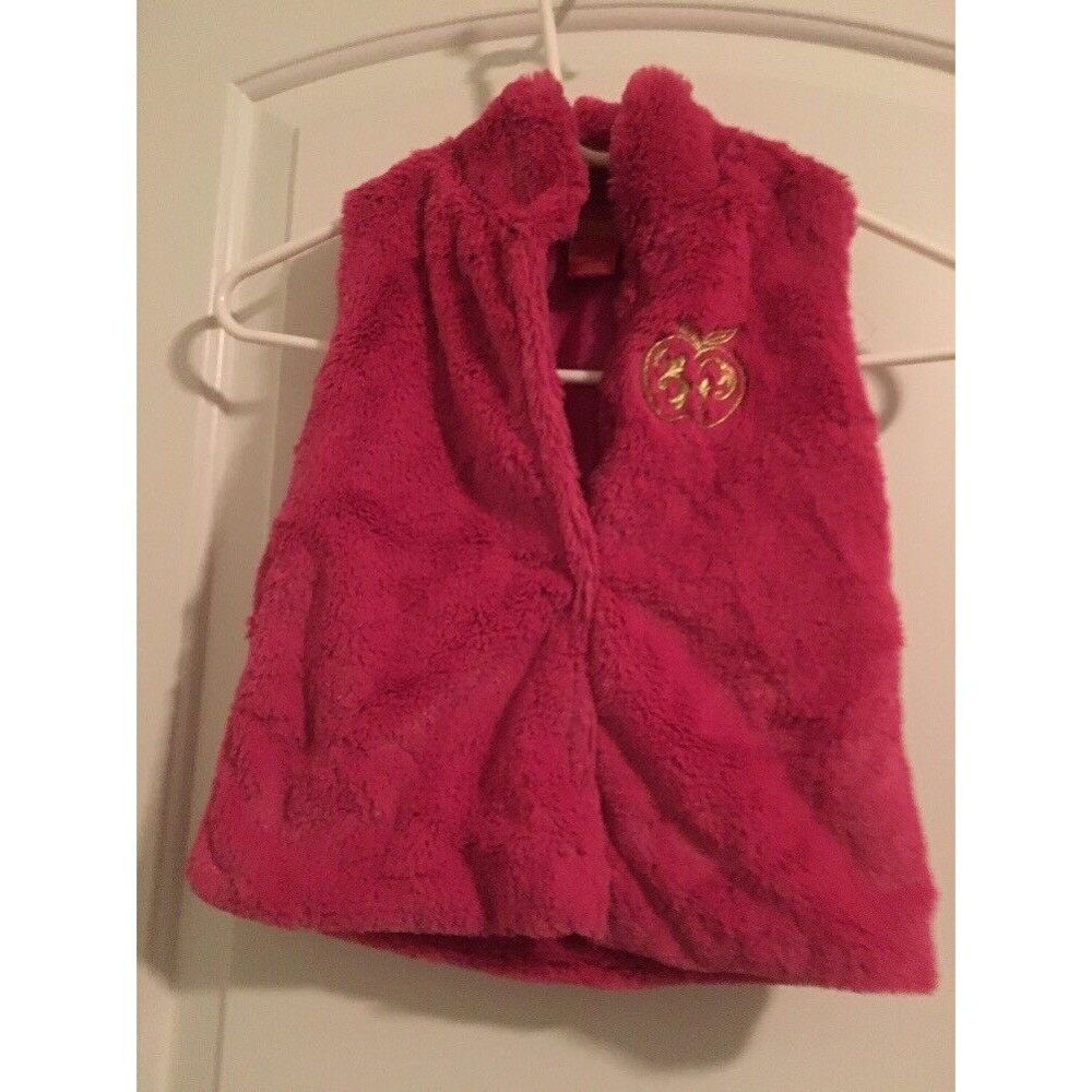 Apple Bottom Toddler Girls Child Faux Fur Snap Button Vest Jacket Size 3T